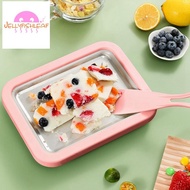Stainless Steel Fried Ice Tray Ice Cream  Yogurt Machine Great for Making Ice Cream, Fruit Shakes, S