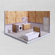 場景袖珍屋 - Bathroom #002 - DIY 紙模型