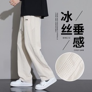 Spring Pants Boys Junior High School High School Students Loose Straight Casual Pants Teenager Men C