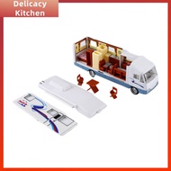 Delicacy Kitchen Alloy RV Model Pullback Mini Camper RV Model Car Motorhome Toy Camper Van Toy Pull 