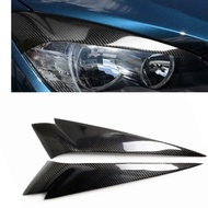 Carbon Fiber Headlight Eyelid Headlamp Eyebrow Cover Trim Head Light Lamp Cover Brow For BMW X1 E84 