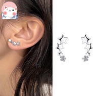 Star Earrings For Women, Star-To-Star Zircon Earrings, No-Removal Accessories.