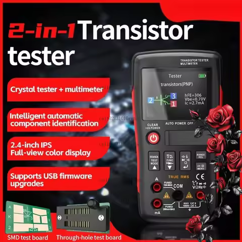 ZT-XT1 Transistor Tester, Multimeter for Capacitance, Resistance, Triode and MOSFET, LCR Meter