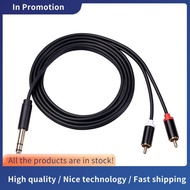 6.35 mm to Cable, Cable 6.35mm Male to 2 Male Stereo Audio Adapter Y Splitter Cable -3 Meter