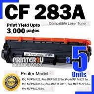 5x Compatible CF283A 83A CF283X to H* LaserJet MFP M125 M127 M127fn M201dw M201n M225dw M225dn M 201