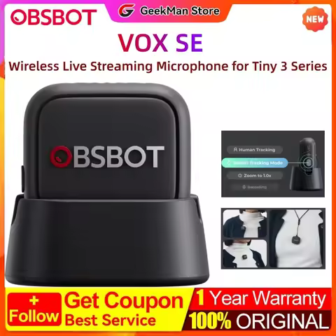 OBSBOT Vox SE Wireless Live Streaming Microphone for Tiny 3 Series (FOR Tiny 3 / Tiny 3 Lite)∢