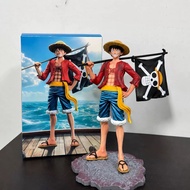 Pirate Anime Merchandise Ghost Island Anti-Flag Luffy Figure Model Ornaments