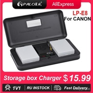 PALO LP-E8 LPE8 LP E8 Storage Box Baery Charger For Canon EOS 550D 600D 650D 700D X4 X5 X6i X7i T2i Camera Baery