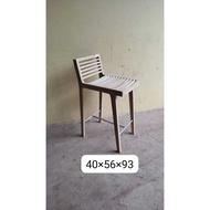 Original Jepara Teak Coffeeshop Bar Chairs, Export Quality, Customizable Colors