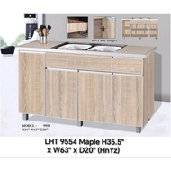 LHT : 63" 2 Sink Bottom Cabinet  ♐ M9554 Maple or M554 Walnut ♐ H35.5" x W63" x D20"♐