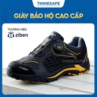 Korean safety shoes ziben 191 synthetic leather, breathable, convenient twist buckle, sporty style, 