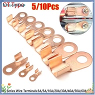 HECCEHZP 5/10Pcs OT Wire Nose Terminal Crimp, 10A-400A OT Type OT Cable Connector Kit, Durable Bolt 