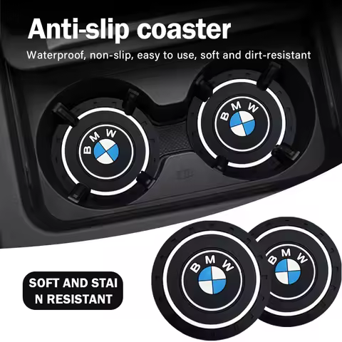 2pcs Car Auto Water Cup Slot Non-Slip Mat Accessories For BMW E60 E46 E39 E38 E90 E36 F30 E30 E31 E3