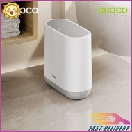 Ecoco Self-Laying Bag Trash Can Wider Opening 10L Large Capacity Space-Saving & Tip-Resistant Dustbi