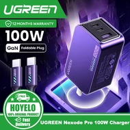 UGREEN Nexode Pro 100W GaN USB C Charger 3-Port Fast Wall Charger Travel Charger