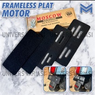 FRAME PLAT NOMOR UNIVERSAL Set 2pcs Sepasang Depan Belakang + Baut / FRAME PLATE TEMPEL Frame plate 