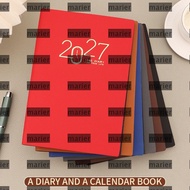 MARIER 2027 Planner, English A5 Schedule Notebook, Multi-Purpose with Monthly&Weekly Plan Pages Effi
