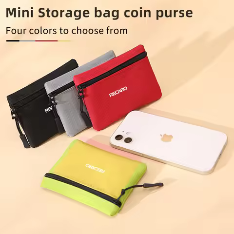 Wallet Coin Purse Money Bag ID Card Key Organizer Case For Recaro Racing Seats Cover Car Accessories