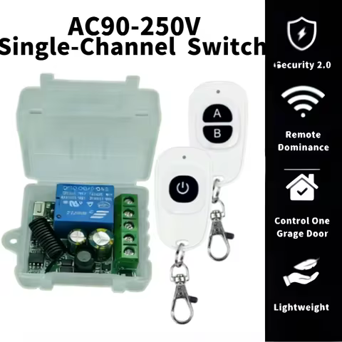 433MHz Universal Wireless Remote Control Switch AC110V 220V 90-250V 10A Relay Mini Receiver 1-Channe