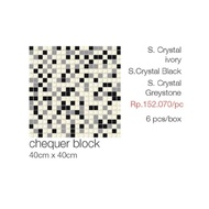 Granit merk Granito tipe Chequer Block UK 40x40cm untuk lantai atau dinding permukaan glossy 