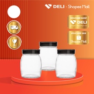 Set of 3 Deli Glass Jars with Round Plastic Lid 750ML - DEHMFG58S-750