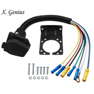 7 Way RV Trailer Light Connector Socket 7 Prongs Electrical Truck End Wiring Harness Vehicle Side El