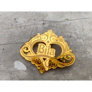 ( 1 JAM JD ) Bros  akrilik | Bros jilbab | Bros hijab nama custom