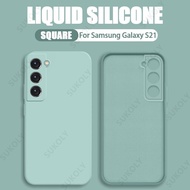 TFOSTNY สำหรับ Samsung Galaxy S23 Plus A51 A71 A73 A33 A13 A32สำหรับ Samsung Galaxy S22 Ultra S21 Plus S20 FE A52 A53 S23 Ultra A23 5G แบบนิ่มที่เป็นซิลิโคนเหลวกรณีฝาครอบกล้องป้องกันผ้าไมโครไฟเบอร์ฝาหลั