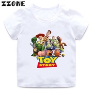 2022 Toy Story Kids T-Shirts Buzz Lightyear Woody Graphic Baby Boys T shirt Cartoon Girls Clothes Su