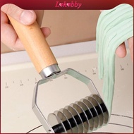 [Lohobby] 4 Pieces Lattice Roller Cutters, with Wood Handle, Lattice Docker Pastry Cutters for Cafe