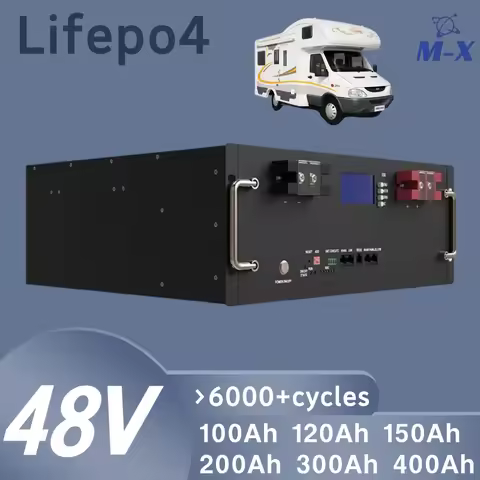 LiFePO4 48V 400Ah 20Kw Battery Pack 6000+ Cycles Bluetooth 200A BMS 51.2V 100Ah 120Ah 150Ah 200Ah 30