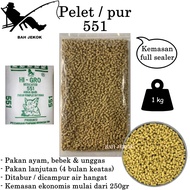 Pur babi 551 untuk pakan ayam Bangkok Petelur Pedaging Kampung Aduan Broiler dan unggas (1kg)