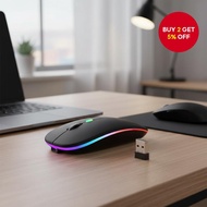 2.4G wireless mouse, ultra-slim, portable, silent, Bluetooth 5.2, with 3 DPI modes, plug and play, U