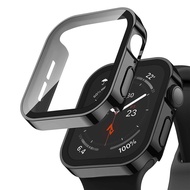 For Iwatch case 44mm 45mm Tempered Glass Screen Protector Case for iwatch se 8 7 6 SE 5 4 40mm 41mm 