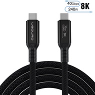 UGOURD Thunderbolt4 2m-0.2m USB4 Cable 40Gbps Thunderbolt3 Type C to Type C Fast Charger Cable 240W 