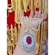 Necklace 2 Kings With Russian Diamond Pendant