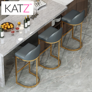 KATZ Kerusi Tinggi Bar  PU Leather Stainless Steel Cushion Memory Form Tebal