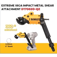DEWALT DT70620 Extreme 18GA Impact Shear Attachment 1/4" Hex Shank 360° Swivel Metal Cutter