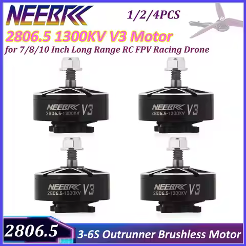 NEEBRC 2806.5 1300KV V3 Outrunner Brushless Motor 3-6S for 7/8/10 Inch Long Range RC FPV Racing Dron
