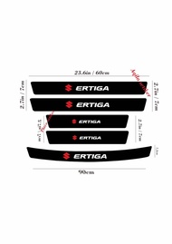 Stiker Ertiga Door Sill Plate Stiker Pelindung Pijakan Lantai Kaki Mobil Aksesoris Car Bahan Carbon