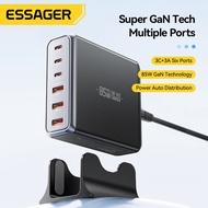 Essager 85W GaN USB Charger6in1 Desktop Fast Charge USB Type C Charger  For iPhone17 16 15Pro  Xiaom