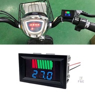 Car Battery Charging Level Indicator F & E 12V 24V 36V 48V 60V Power Meter Blue Display LED Tester N