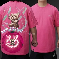 RIC Ricky Is Clown Reflective Bear Pink Tee Ricky Is Clown Authentic T-Shirt/