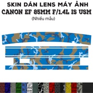 Canon EF 85mm f1.4L IS USM Lens Skin (Many models) | Decal Film 3M 85mm camera lens protection stick