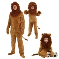 Boys Girls Lion King Cosplay Costume Baby Kids Furry Plush Furry Animal Outfits Jumpsuit Child Birth