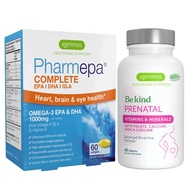 Advanced Prenatal Multivitamin & Pharmepa Complete EPA DHA rTG Omega 3 1000mg Pregnancy Support Bund