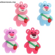 ADAWA 1Pc Lotso Ch DIY Cartoon Strawberry Bear Doll Keychain Pendant Keyring Jewelry Finding Crafts Making Desktop Decor MY