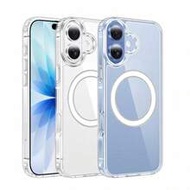 1pc Hadaasi Transparent Acrylic Minimalist Magnetic Phone Case, New Model Compatible With IPhone 17 