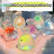 Sweetbabe Squishy Toy Goldfish Bag Mochi Soft Rubber Toy Cute Goldfish Pinching Slow Rebound Deion V