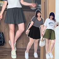 CCGIRL Medium Large Size Mid-Summer Swing Elegant Pants Skirt (Full Elasticity+Decorative Laced-Up N